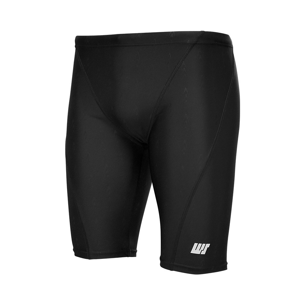 男士 MONOGRAM 及膝泳褲 - 黑