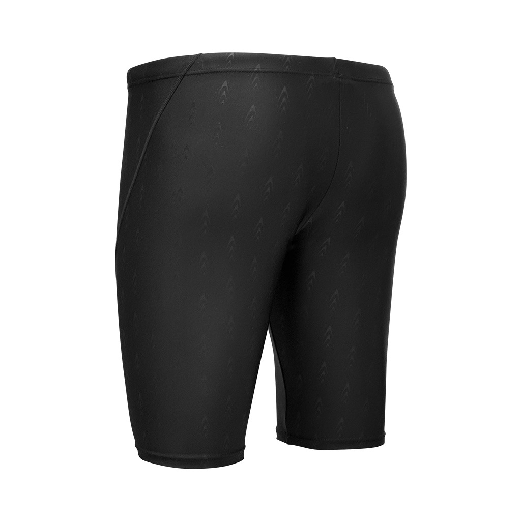 男士 MONOGRAM 及膝泳褲 - 黑