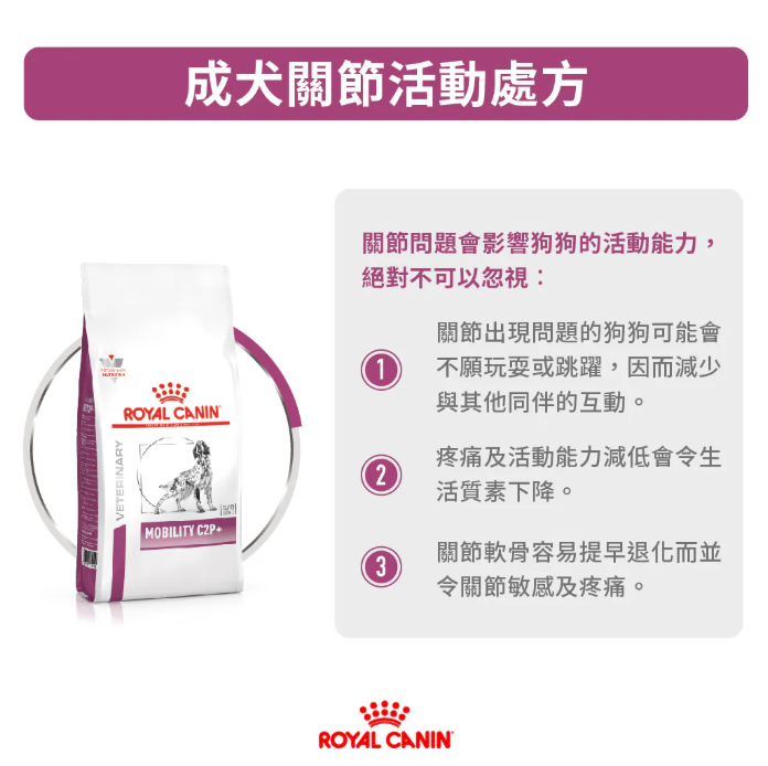 Royal Canin - 獸醫配方 - Mobility C2P+ (MC25) 成犬關節活動處方乾糧