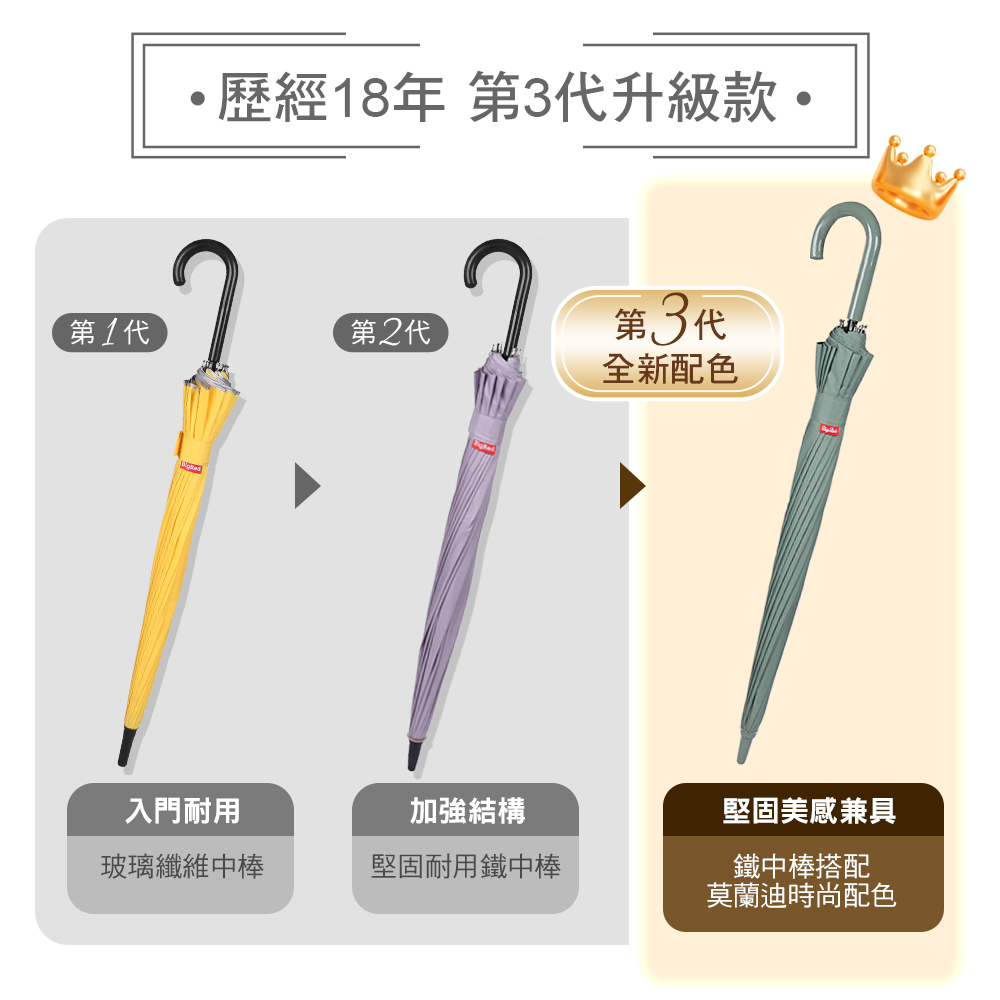 雨傘王 BigRed 自動無敵經典直傘，歷久不衰耐用款