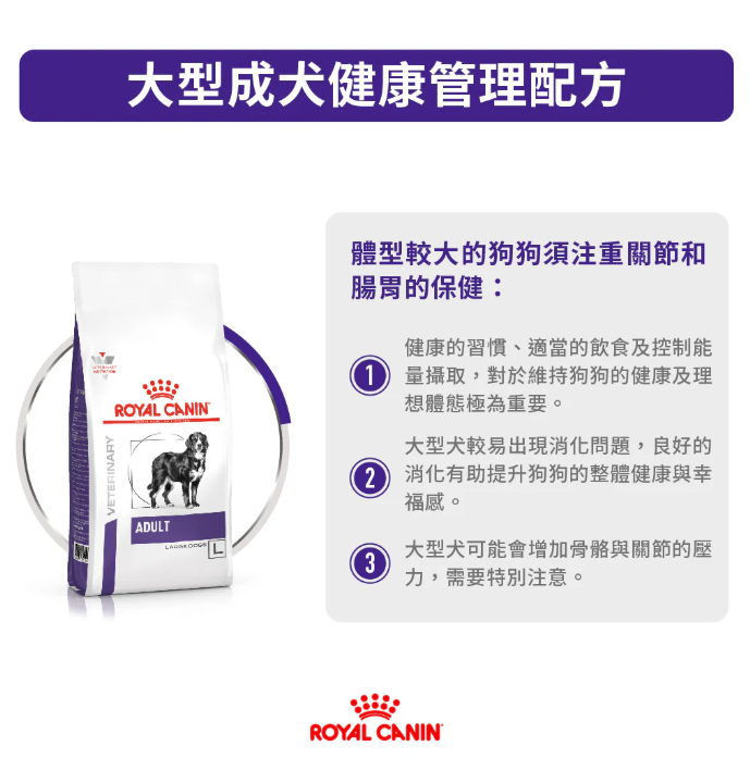 Royal Canin - 獸醫配方 - Adult (Large Dog over) 大型成犬處方乾糧 13kg