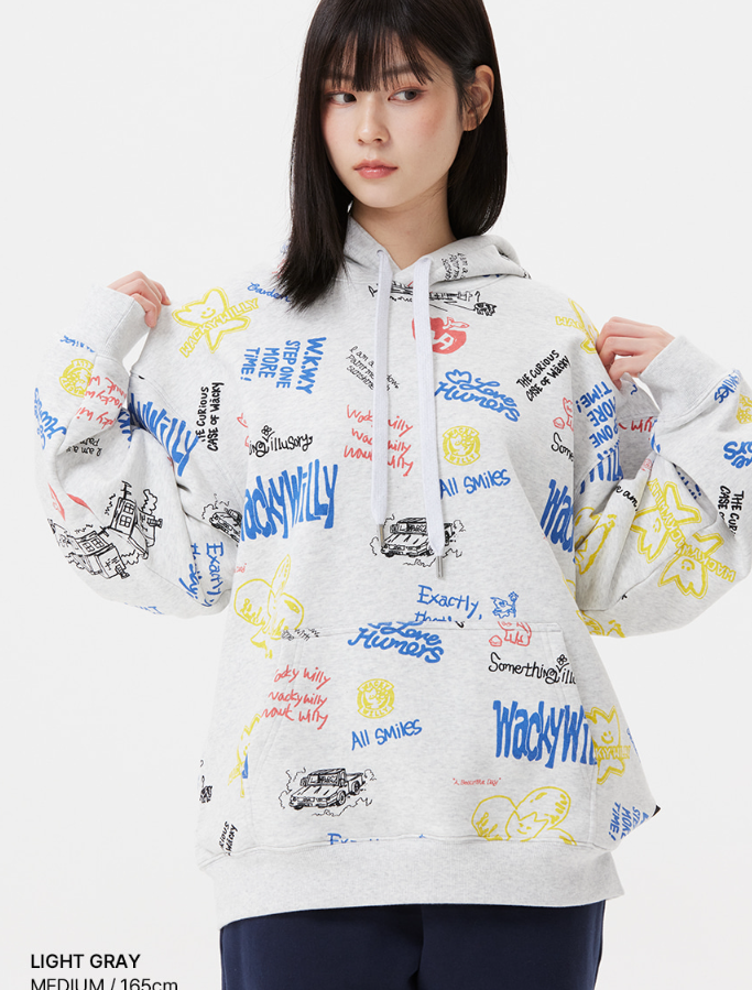 【直播】WACKY WILLY LL0919510 圖案款有帽衛衣