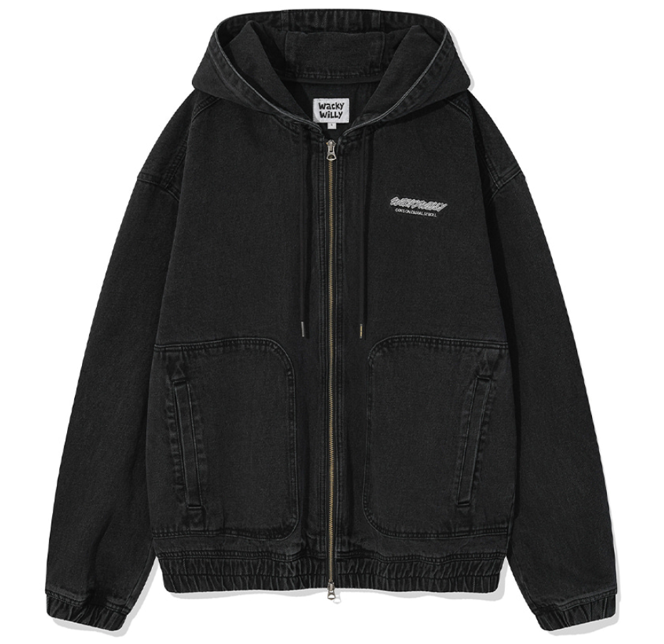 【直播】WACKY WILLY LL0919517 有帽背LOGO牛仔外套
