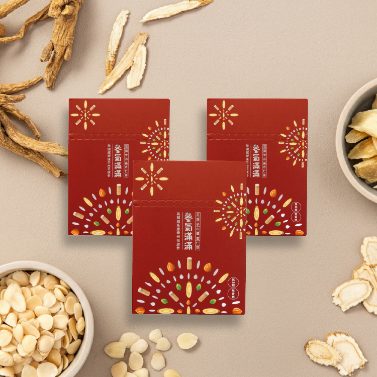參氣滿滿 花旗參山藥杏仁茶 - 三盒組