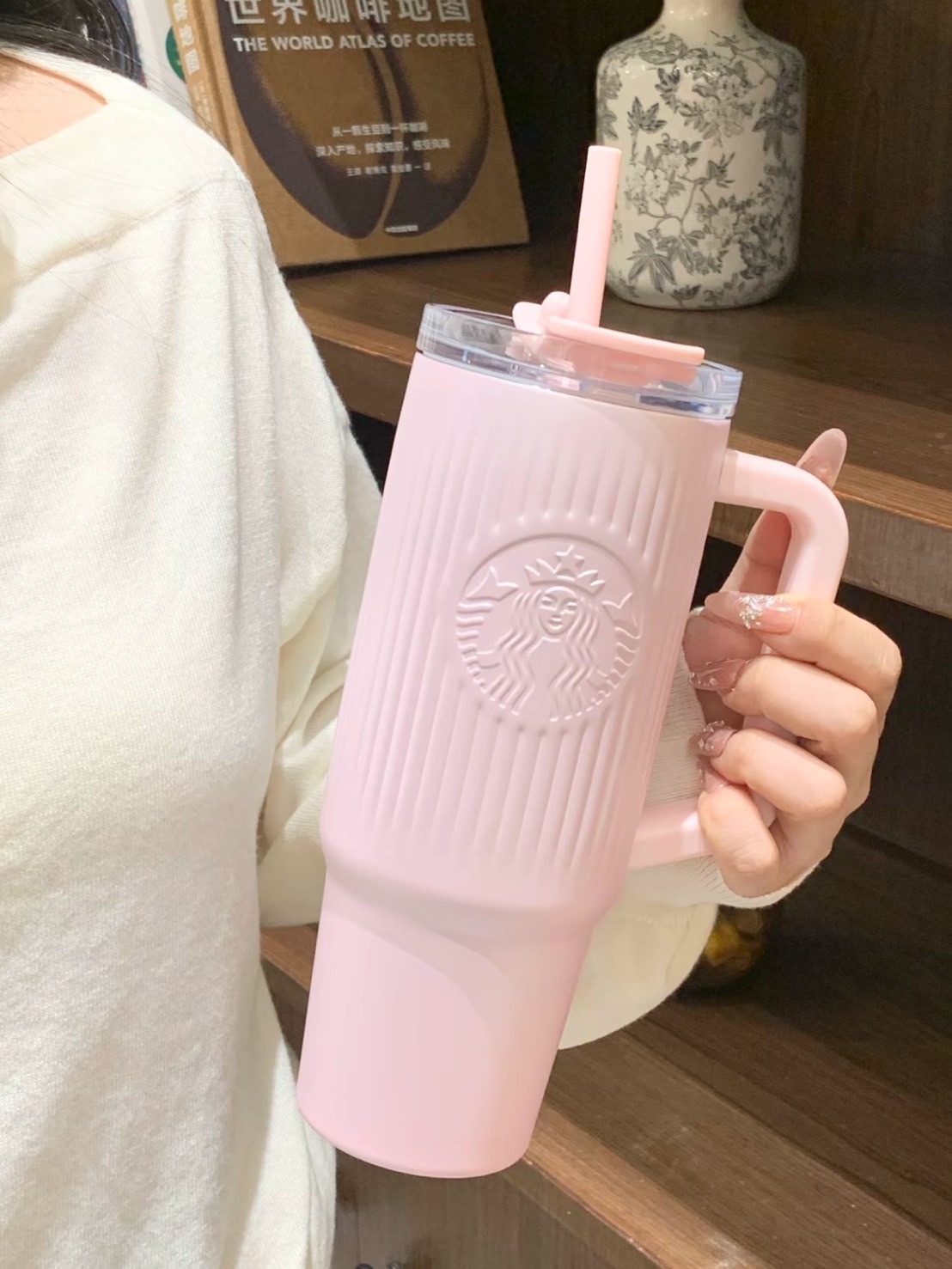 STARBUCKS 星巴克 浪漫海洋系列 珠光粉 冰壩杯