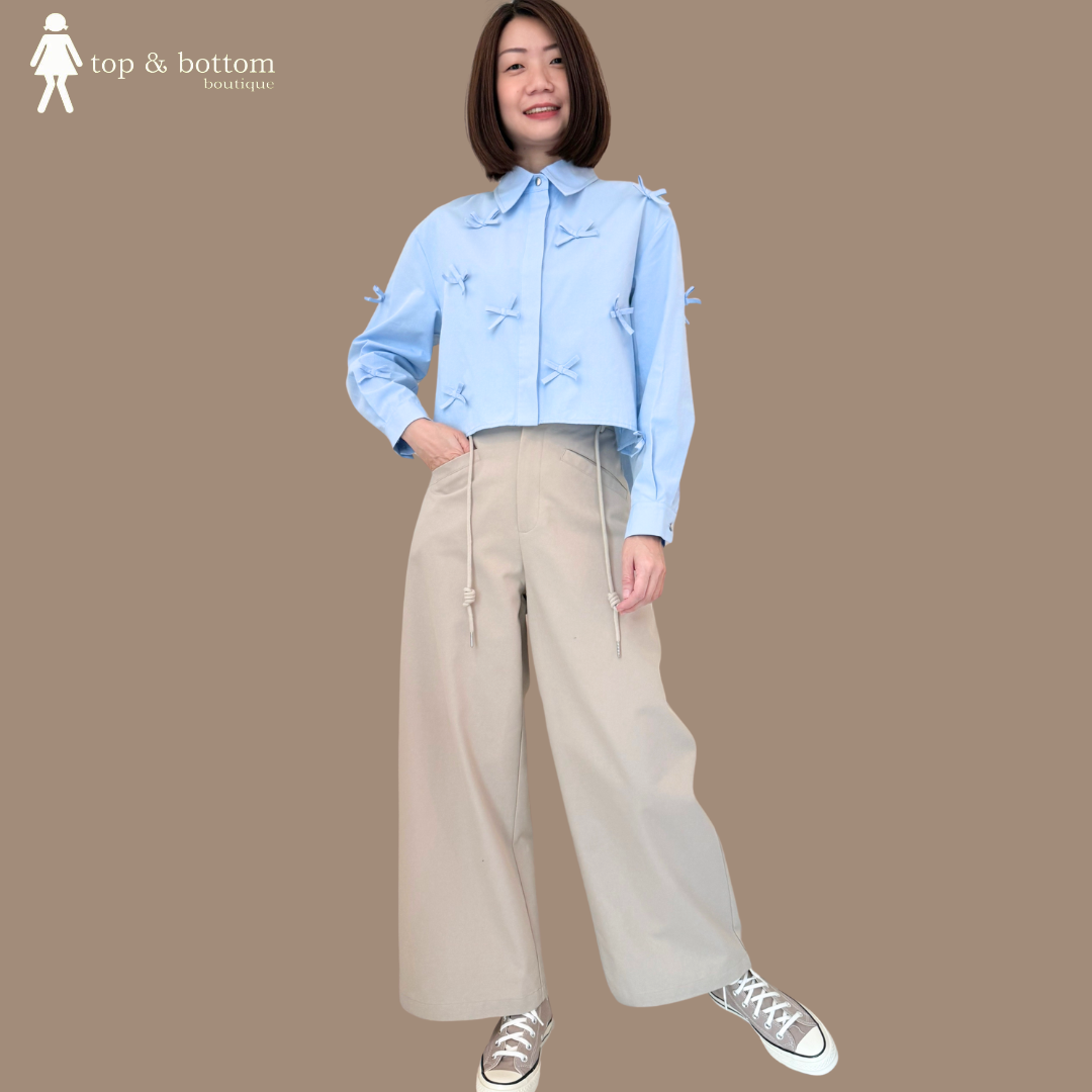 LONG SLEEVE 3D RIBBON SHIRT