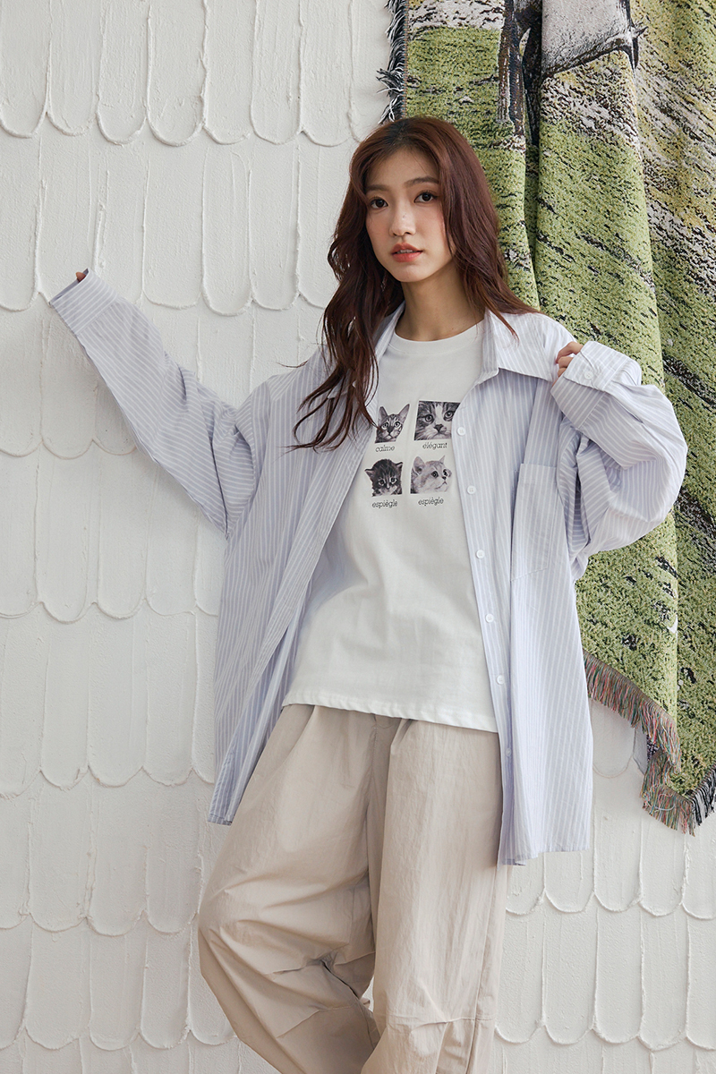 Boyfriend條紋襯衫