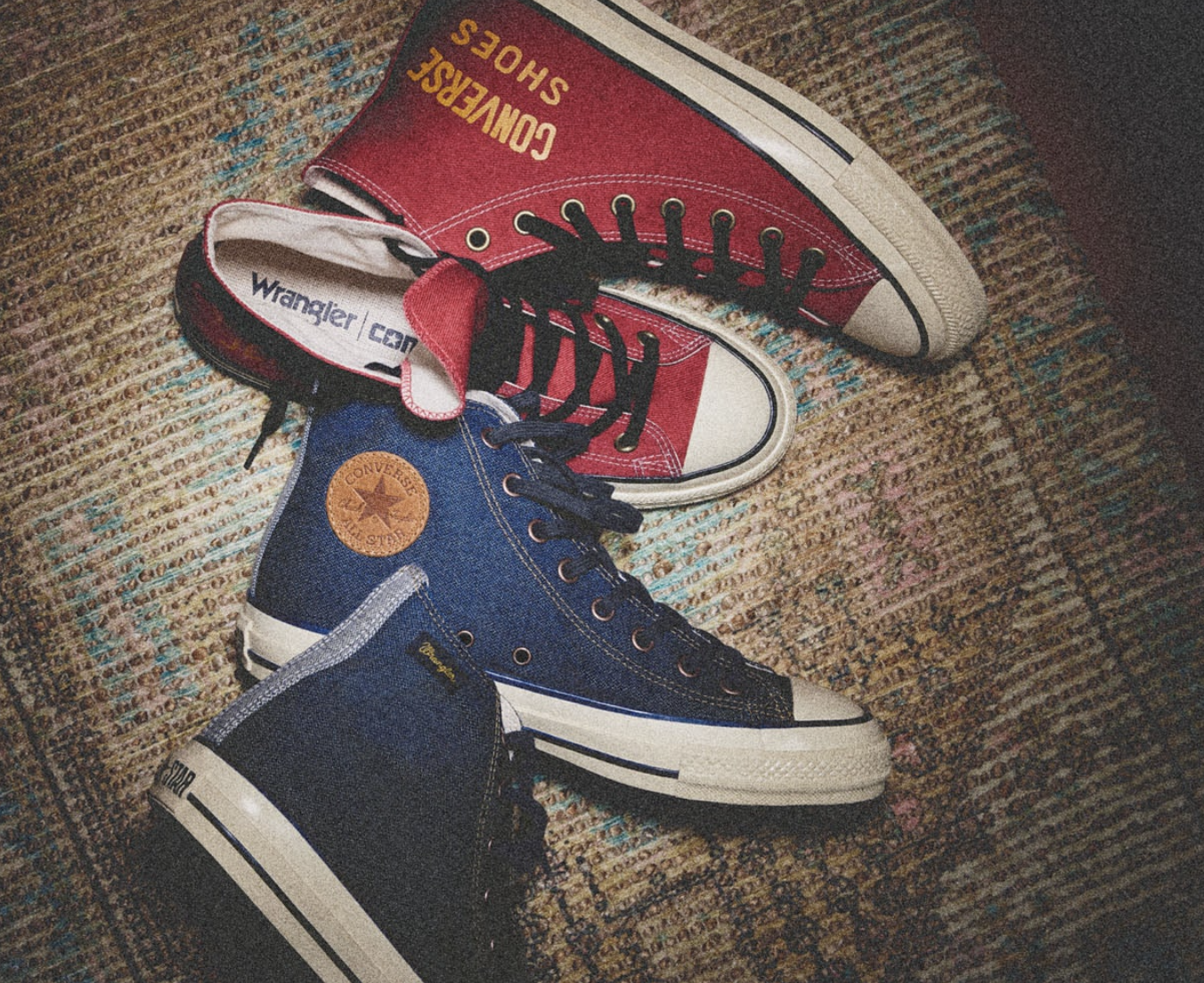 預購┃CONVERSE ALL STAR AGED CJ HI X Wrangler 聯名 復古 帆布鞋 紅色