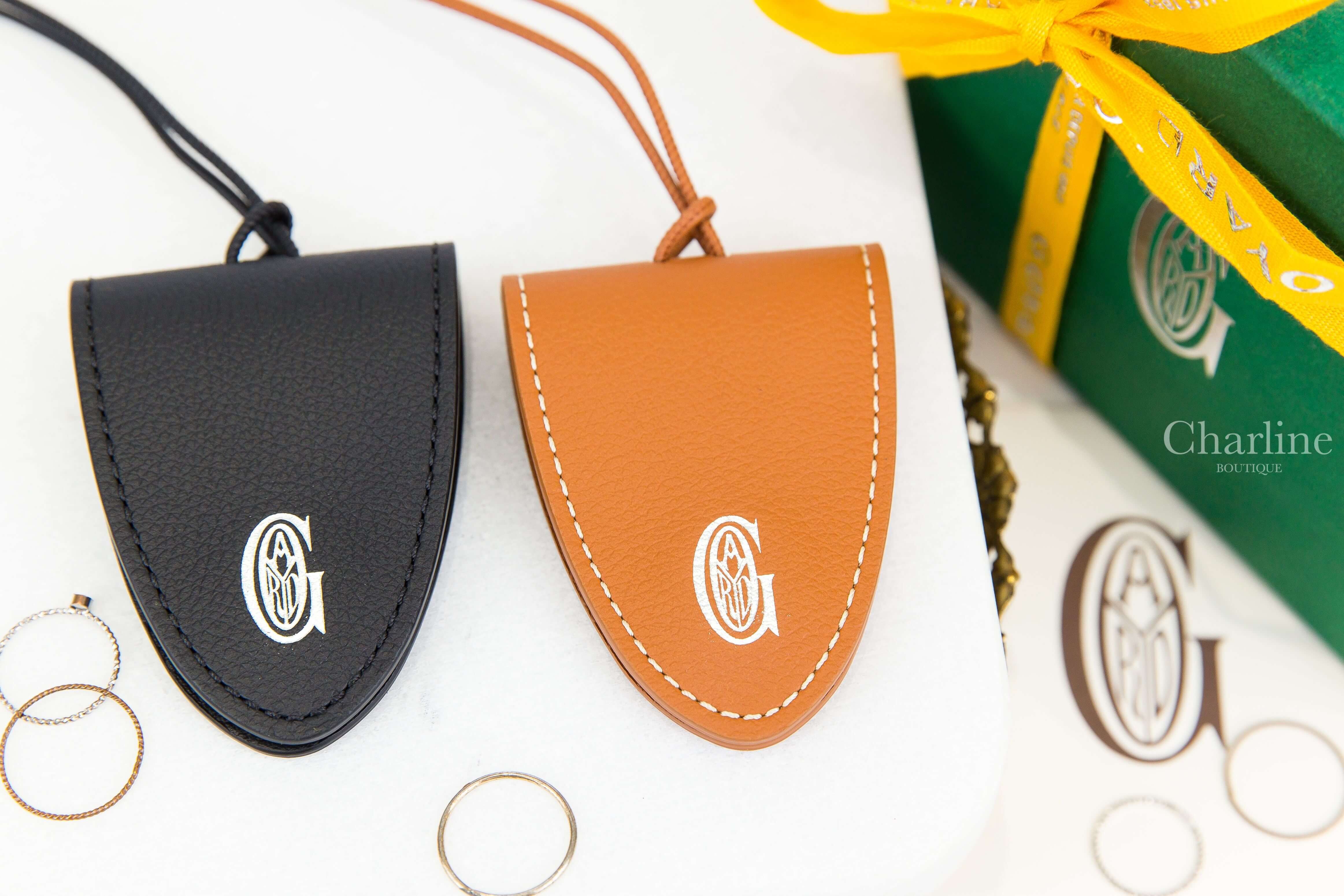 Goyard Croc Universel 黑色小牛皮磁吸吊飾,Goyard Croc Universel 咖啡色小牛皮磁吸吊飾-Charline Boutique 精品代購