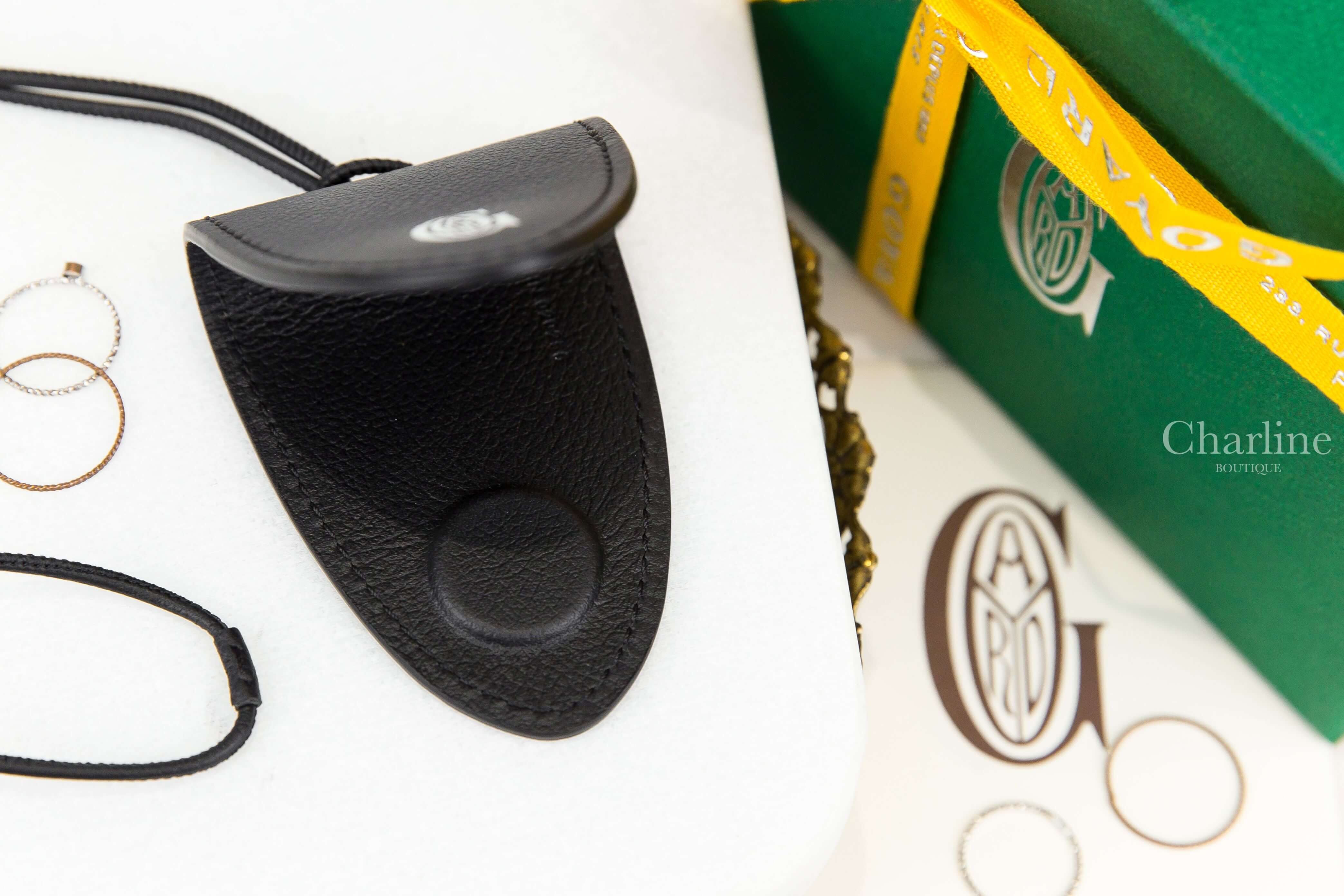 Goyard Croc Universel 黑色小牛皮磁吸吊飾-Charline Boutique 精品代購