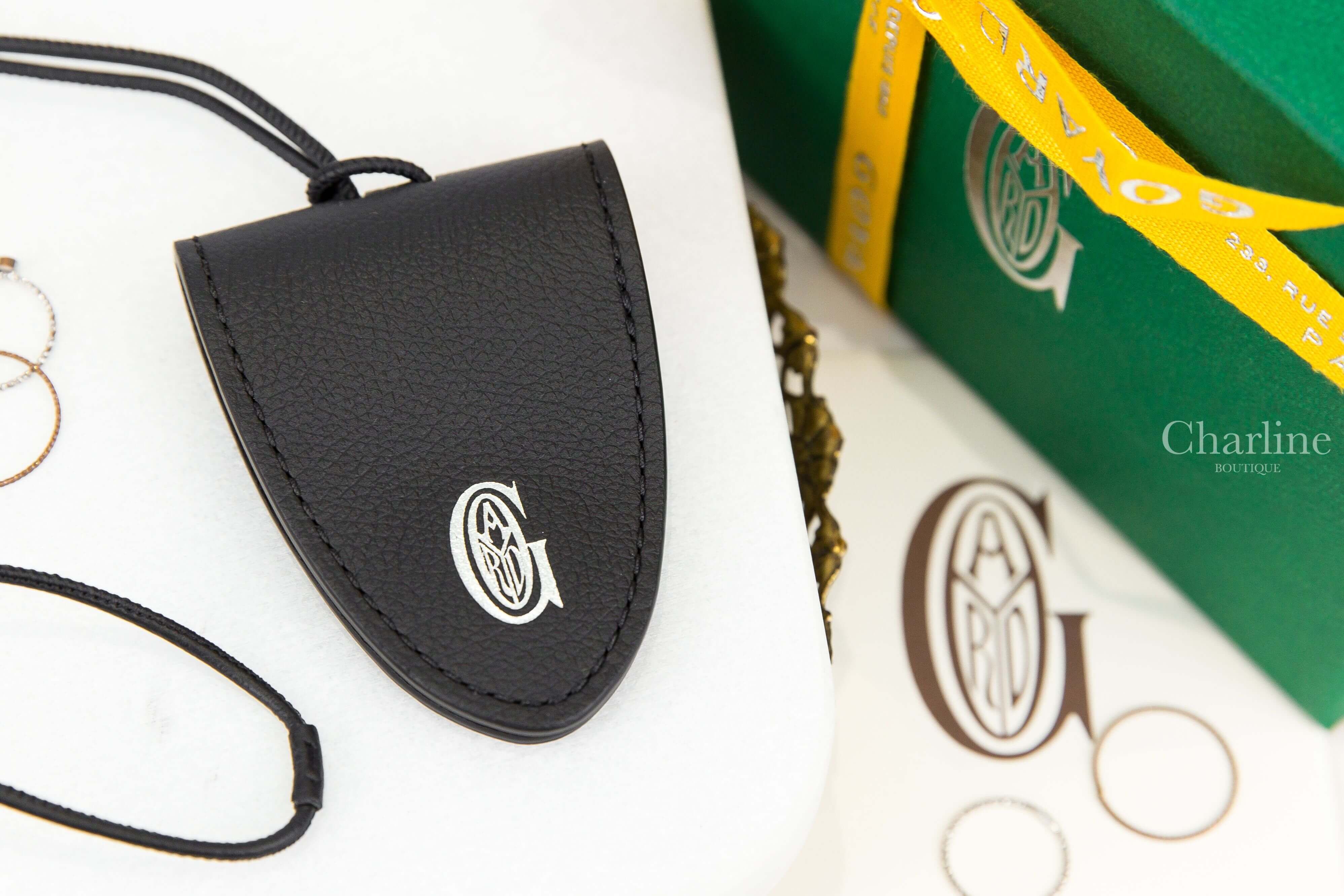 Goyard Croc Universel 黑色小牛皮磁吸吊飾