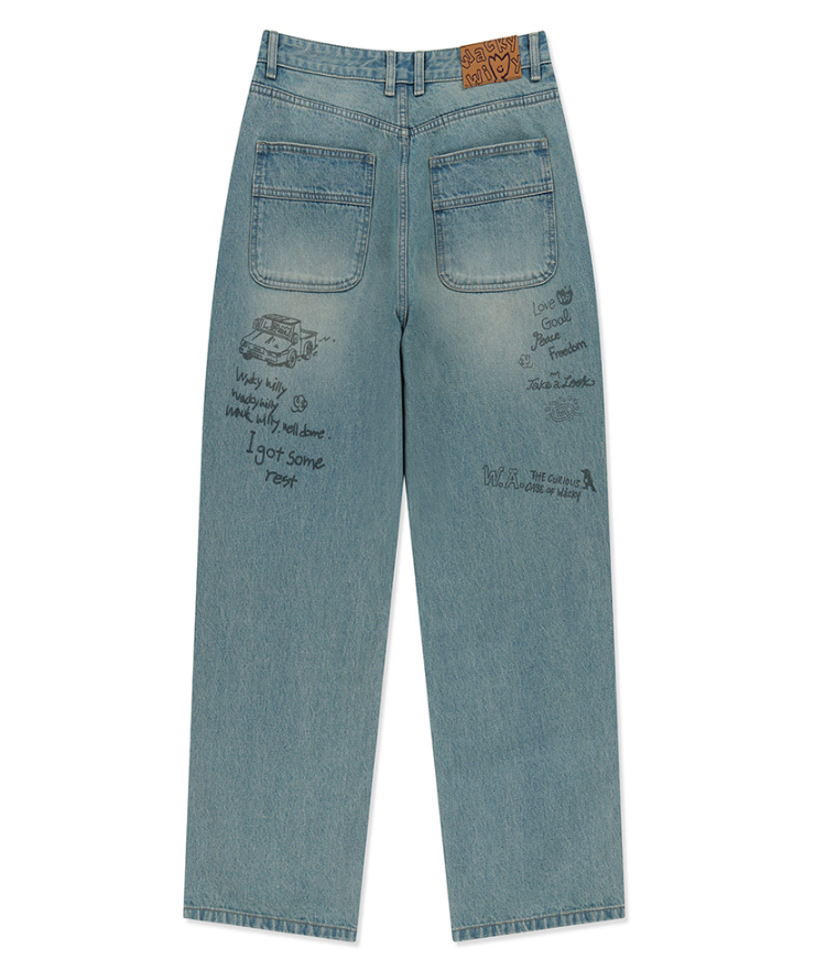 【直播】WACKY WILLY LL0919521 圖案牛仔褲