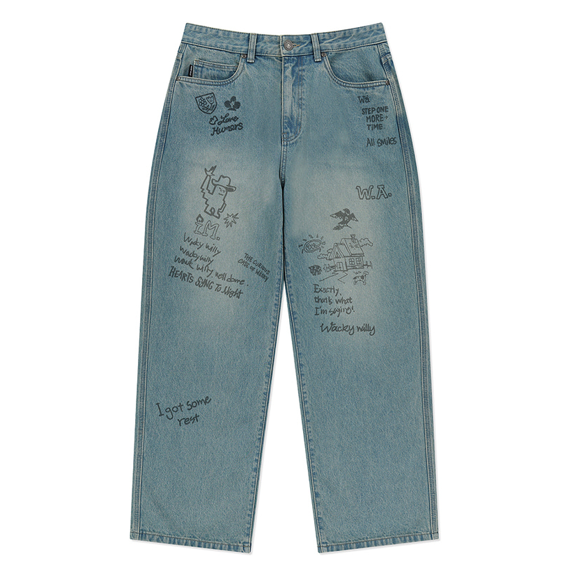 【直播】WACKY WILLY LL0919521 圖案牛仔褲