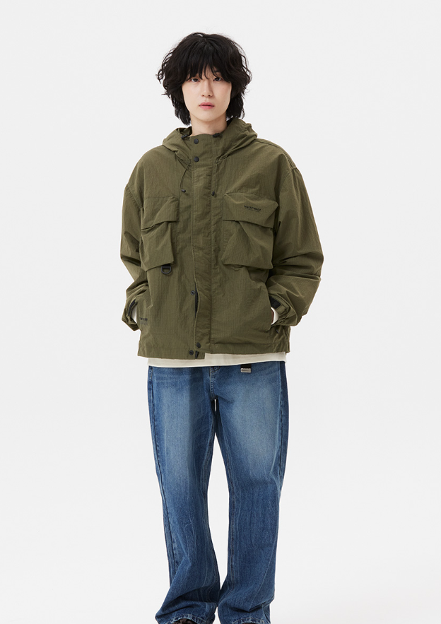 【直播】WACKY WILLY LL0919526 有帽大口袋風褸