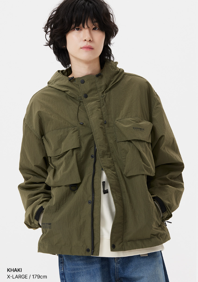 【直播】WACKY WILLY LL0919526 有帽大口袋風褸