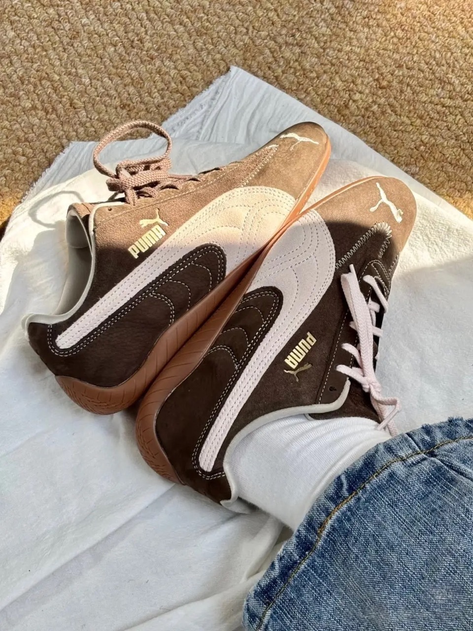 PUMA SPEEDCAT WINE CLUB 摩卡奶杏 外縫線 荔枝皮 仿皮革 麂皮 拼接 賽車鞋 復古 男女鞋 402562-01 / 預購