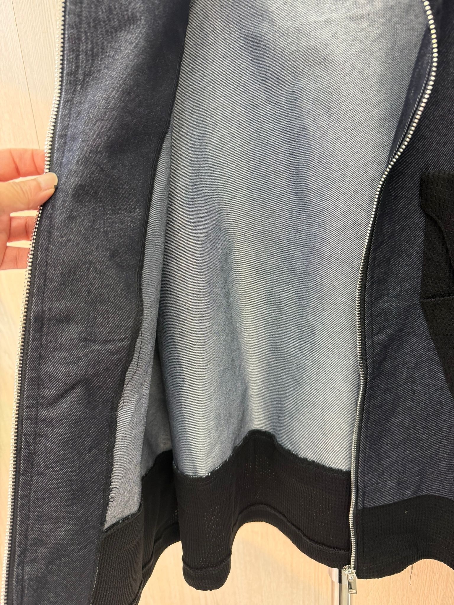 韓國高質牛仔拼料外套～109U