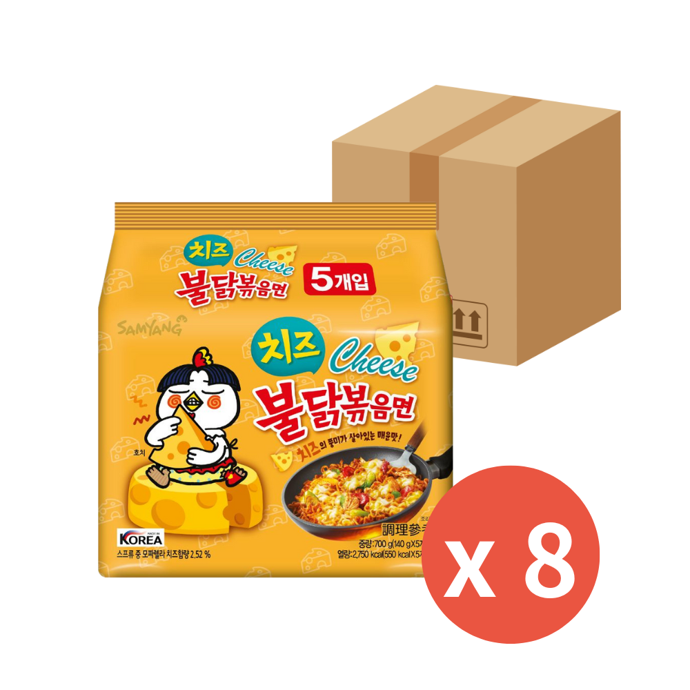 三養火辣雞肉風味鐵板炒麵 8袋/箱-五種口味選一種