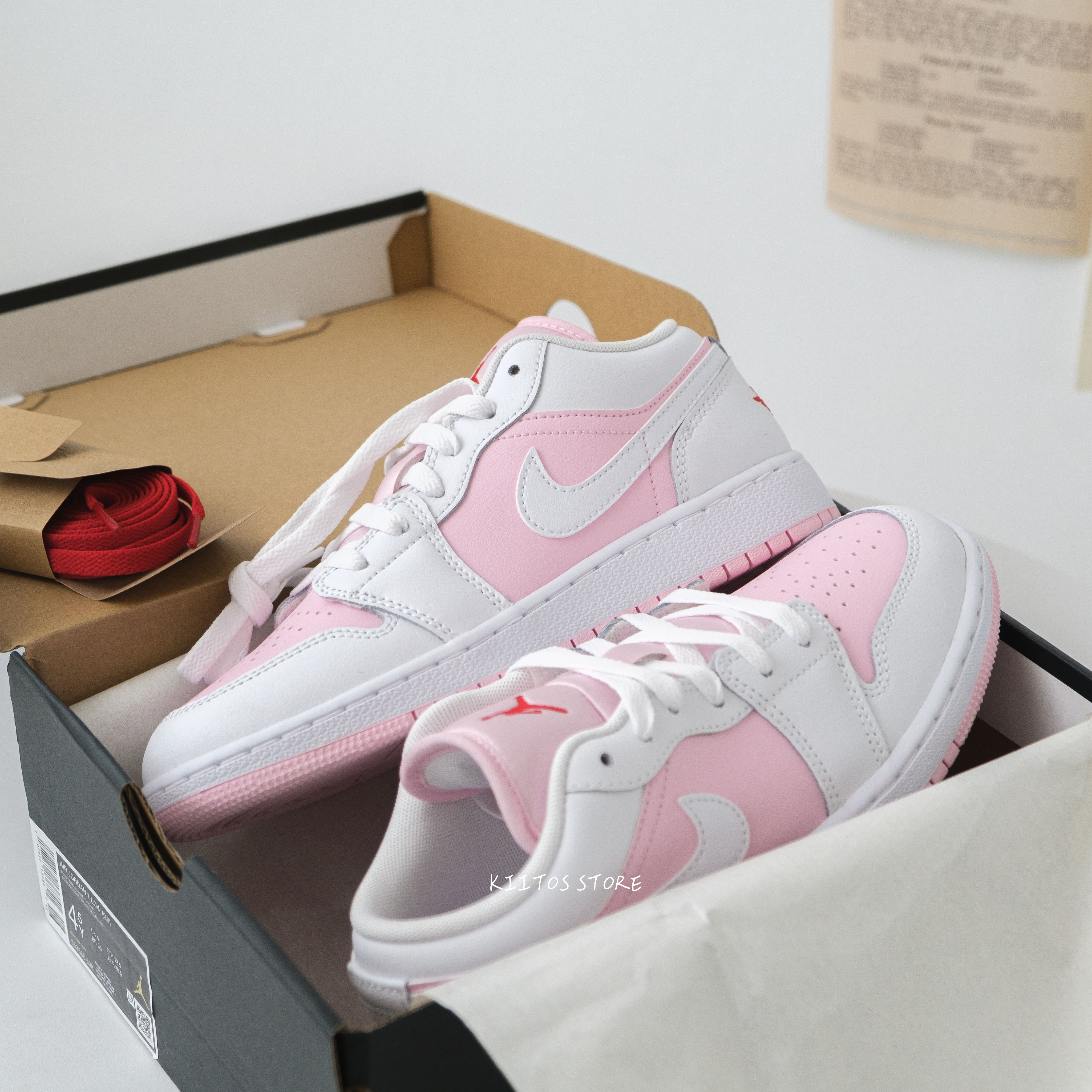 【現貨】Nike Air Jordan 1 Low GS 櫻花粉 粉色 553560-608