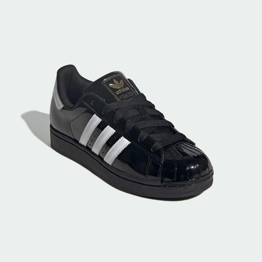 男女鞋 ADIDAS SUPERSTAR II 2 黑色 貝殼頭 亮漆皮 經典 休閒鞋【JS4009】