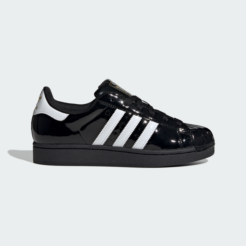 男女鞋 ADIDAS SUPERSTAR II 2 黑色 貝殼頭 亮漆皮 經典 休閒鞋【JS4009】