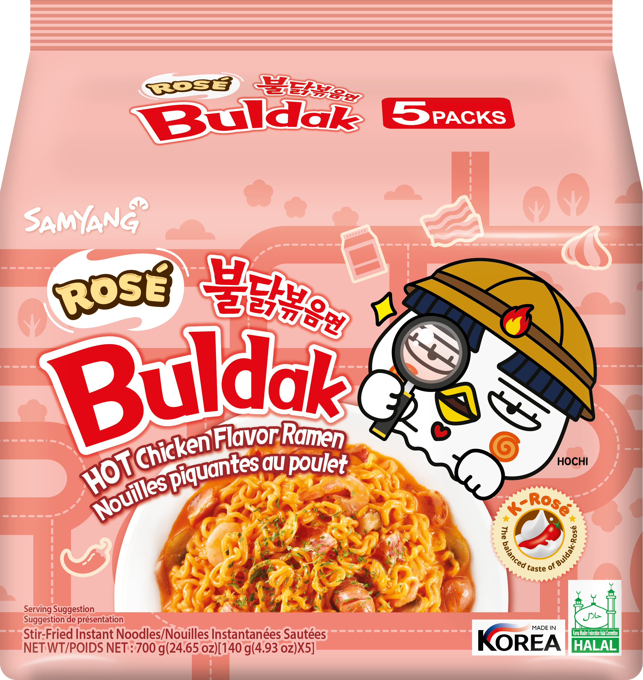 (三養)火辣雞肉風味鐵板炒麵 _5小包一袋 (多口味任選)