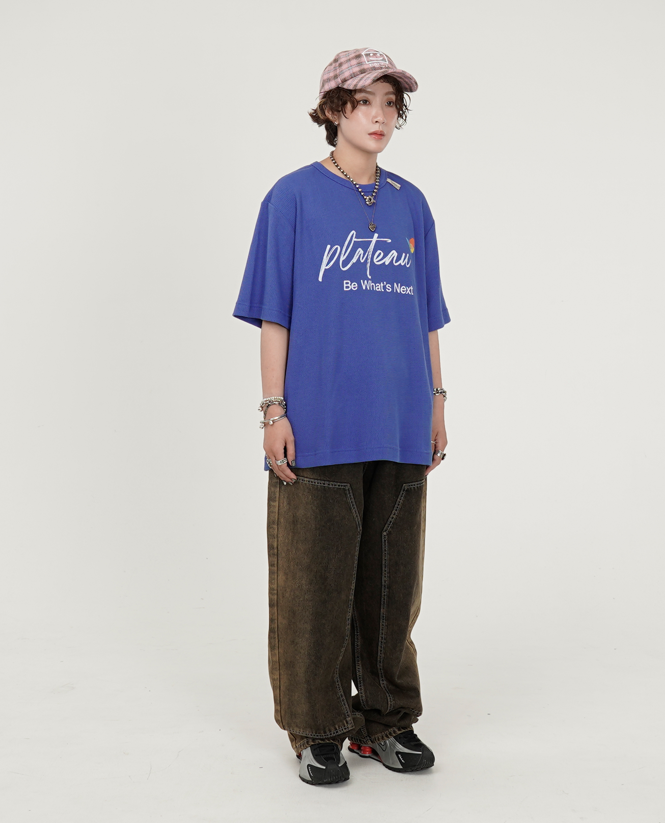 PLATEAU STUDIO Logo waffle tee - 25FW