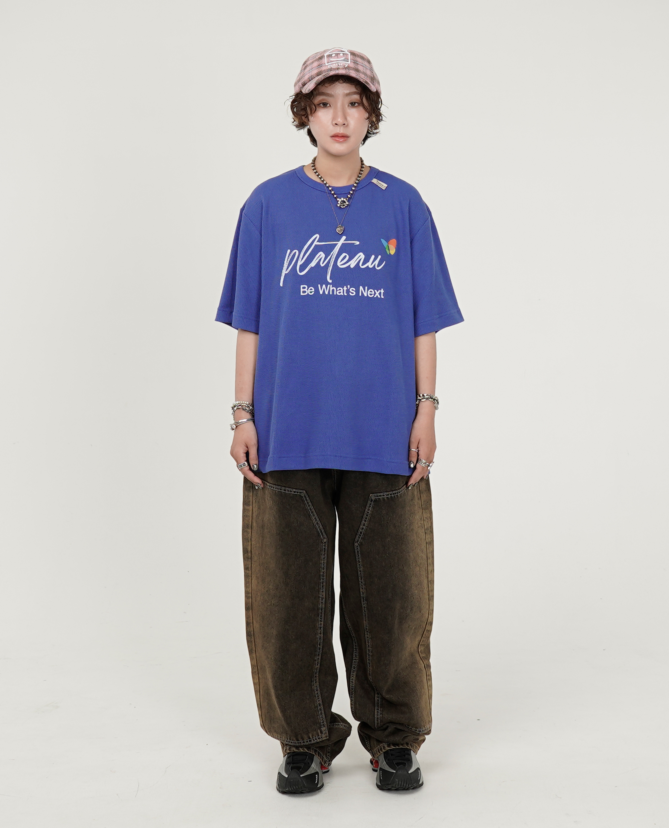 PLATEAU STUDIO Logo waffle tee - 25FW