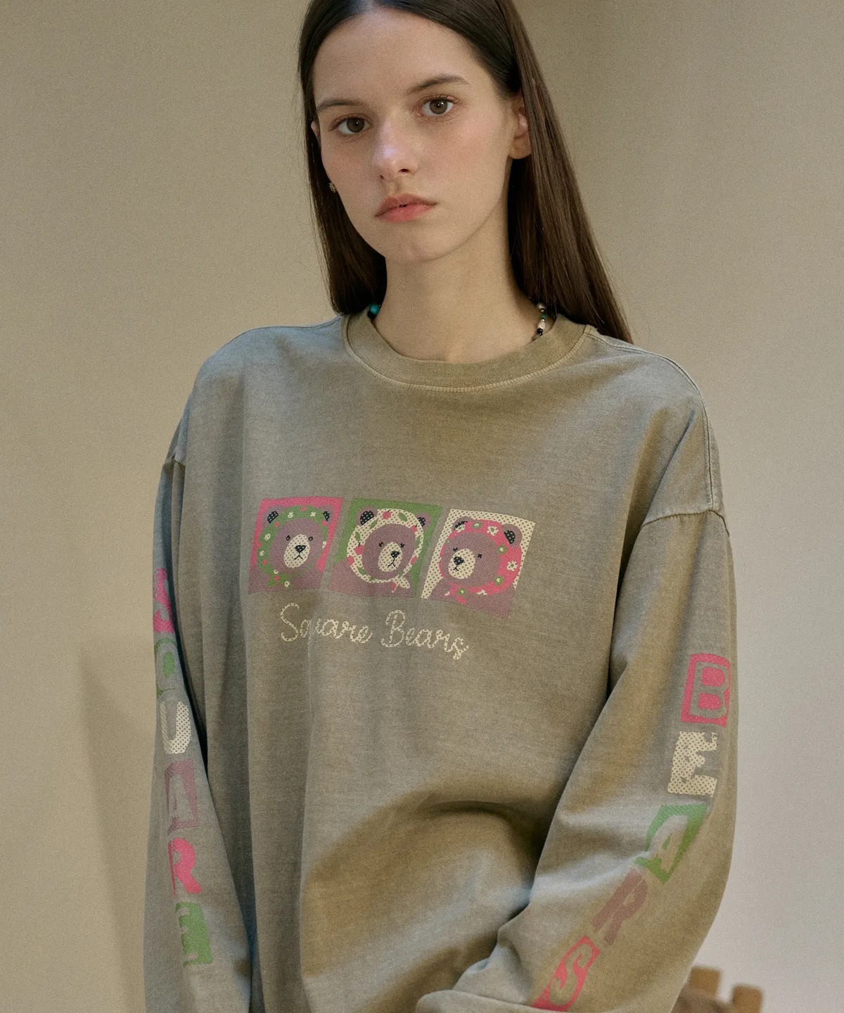 CPGN STUDIO Square Bear Pigment Long Sleeve