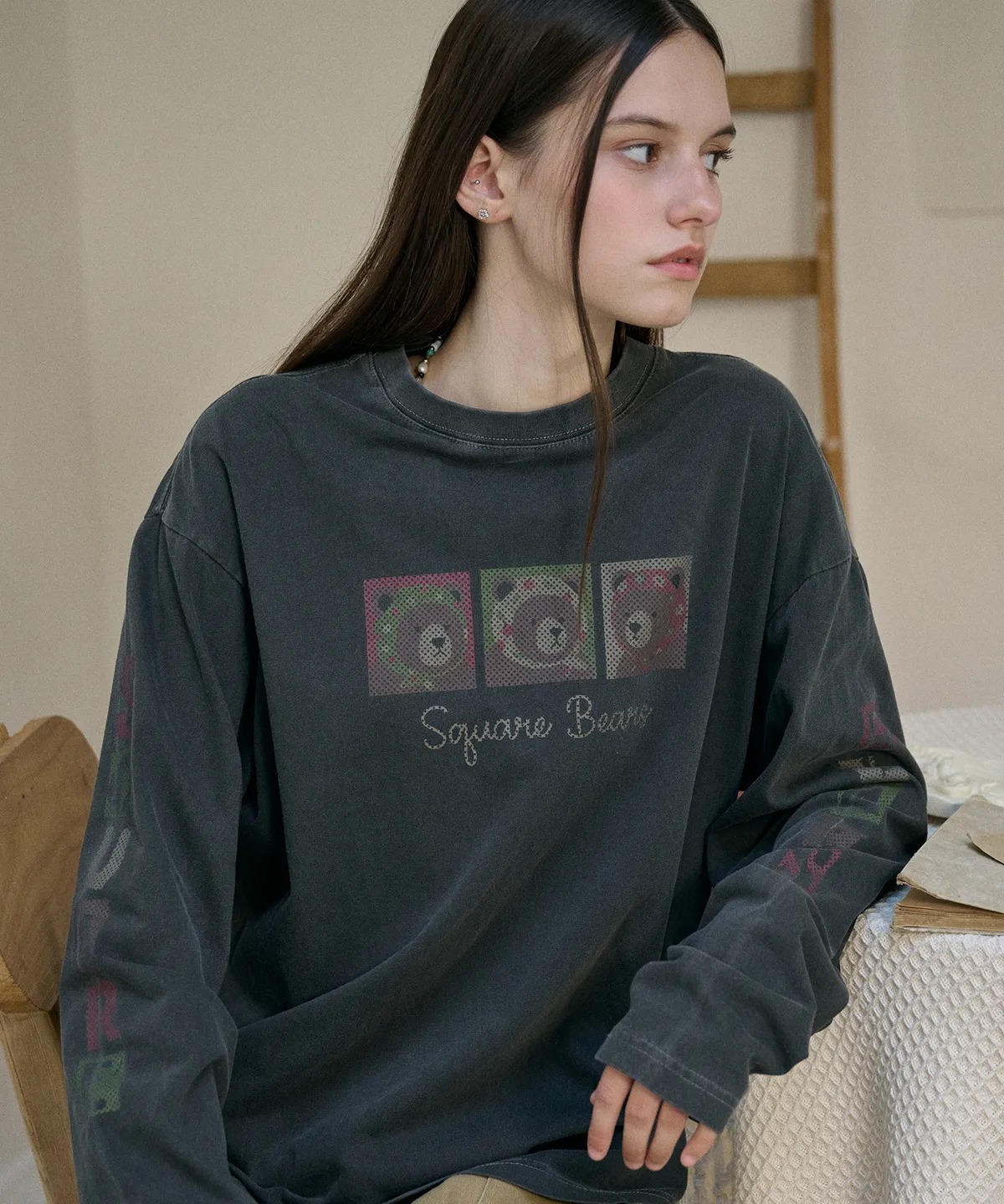 CPGN STUDIO Square Bear Pigment Long Sleeve