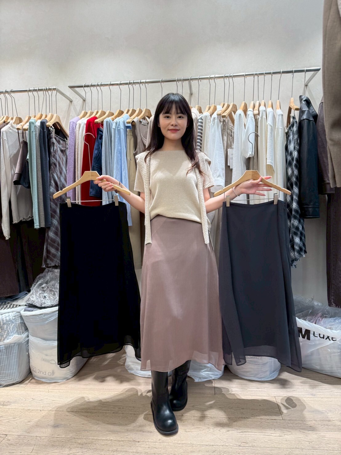 SG5020 高腰飄逸A line半身裙