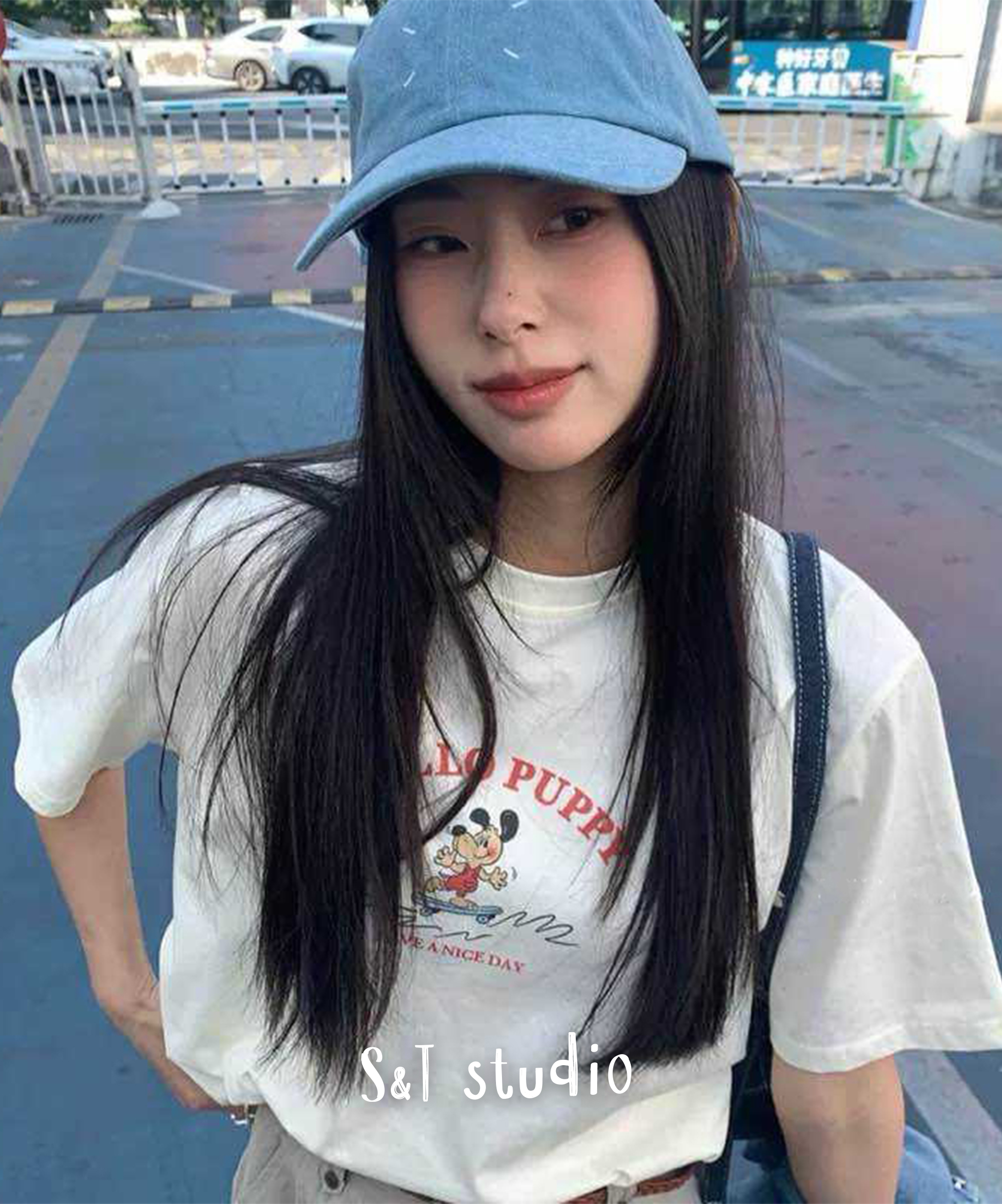 HELLO PUPPY 簡約狗狗印花短袖T (兩色)