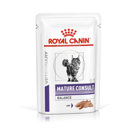 Royal Canin - 獸醫配方 - Mature Consult *Balance*(Loaf)  老年貓均衡處方濕包 (肉塊) 85g (原箱12包)
