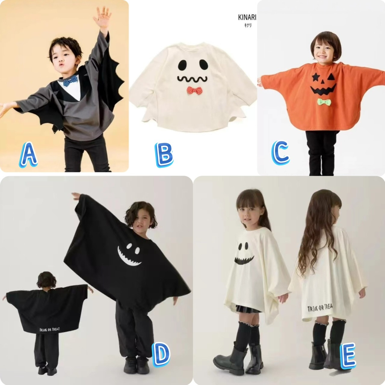🎃Halloween可愛小鬼造型蝙蝠袖親子上衣-2502292-250930