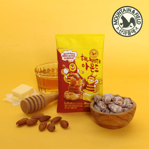 (預購商品 9/26收單)  韓國MOUNTAIN & FIELD松鼠家 奶油蜂蜜杏仁18g