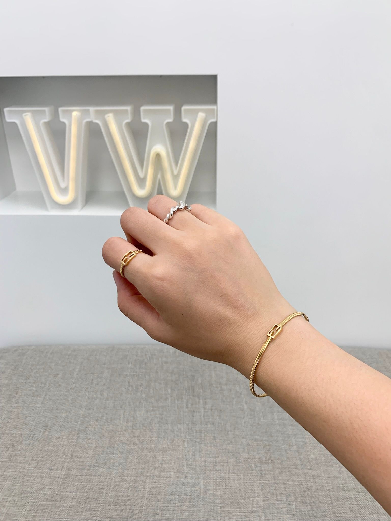 Sale Fendi Thin Baguette Ring