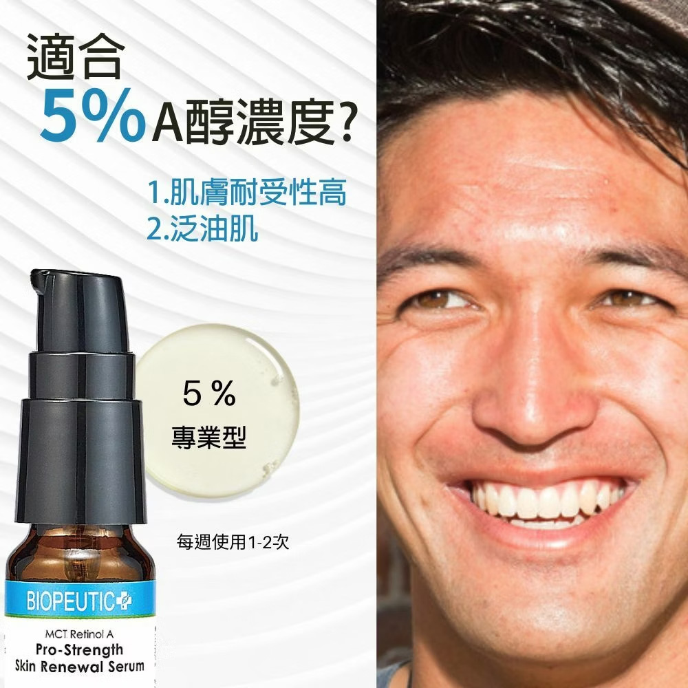 BIOPEUTIC葆療美MCT A醇專業煥顏精華(專業型5%) 換膚 熟齡肌