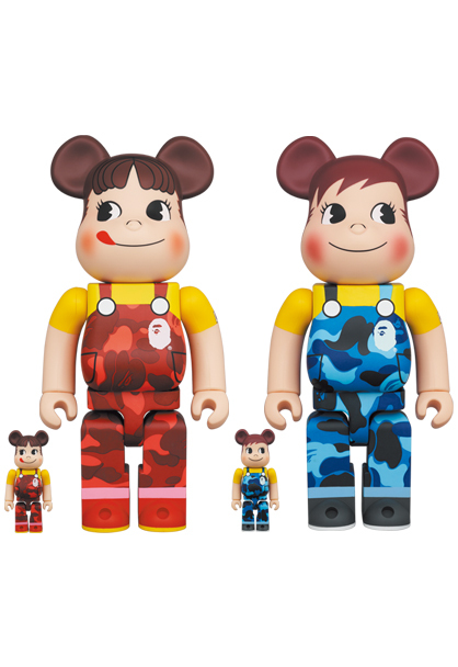 BE@RBRICK BAPE (R) × ペコちゃん & ポコちゃん 100％ & 400％(4体セット)