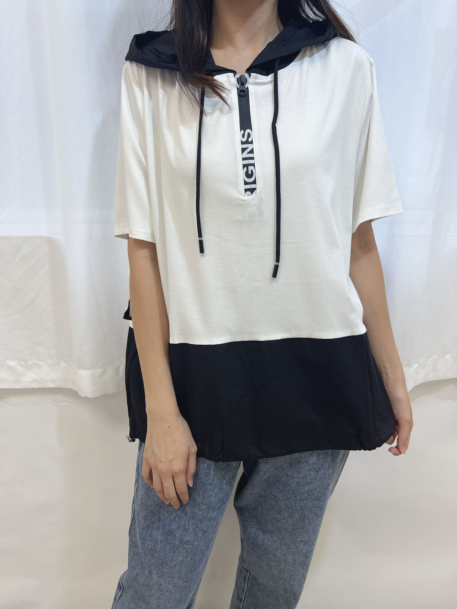 TE 標誌拉鍊組合連帽衫