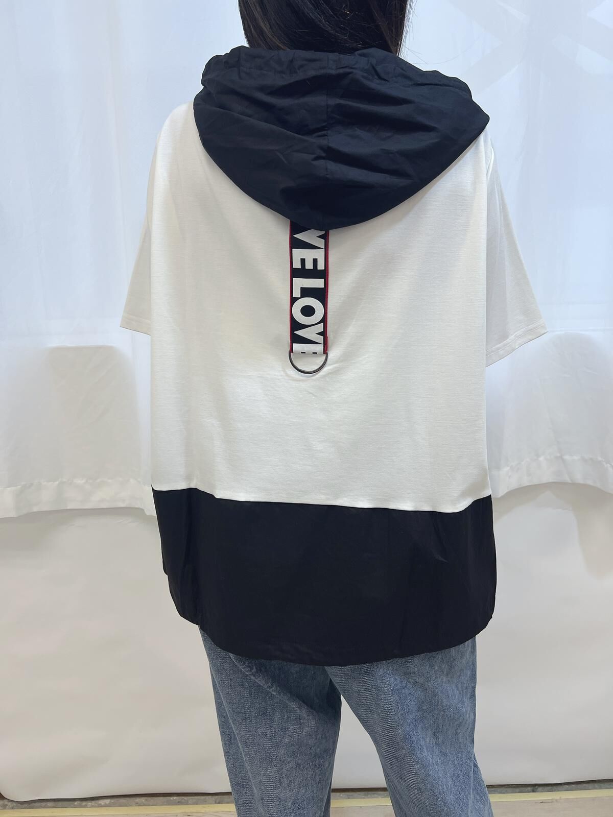 TE 標誌拉鍊組合連帽衫