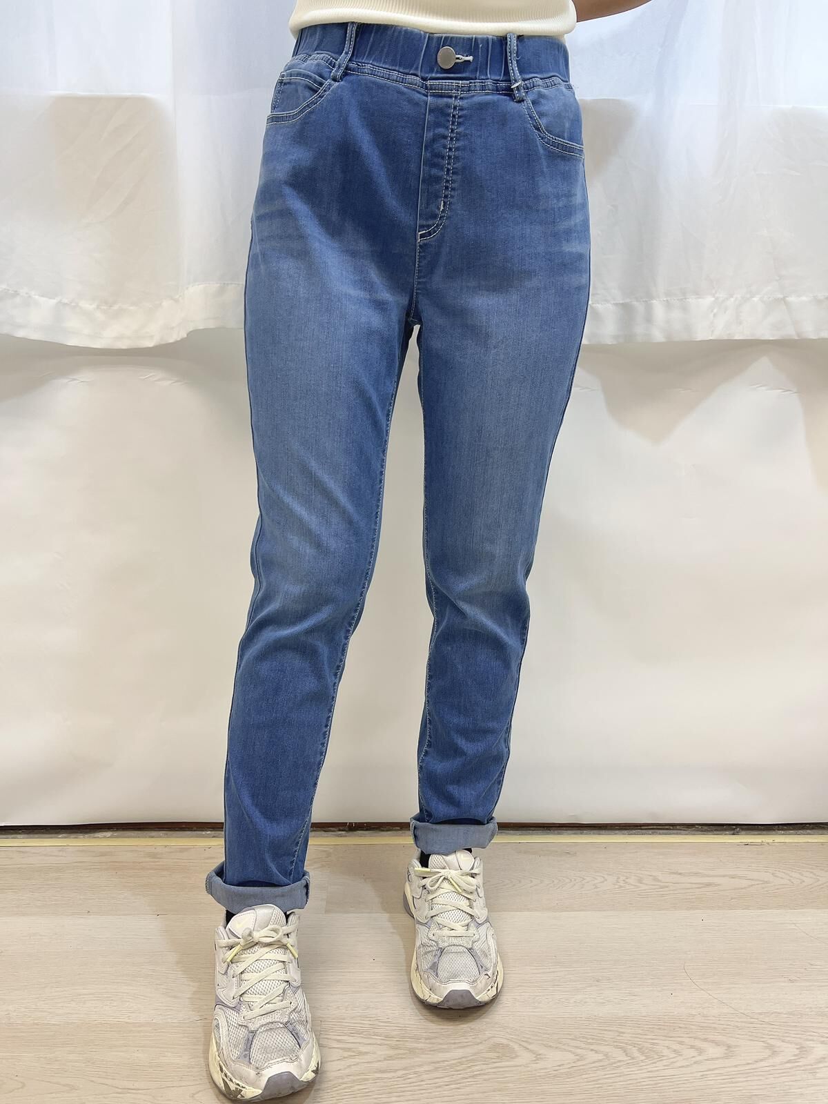 CC 冷感 收腳 牛仔褲