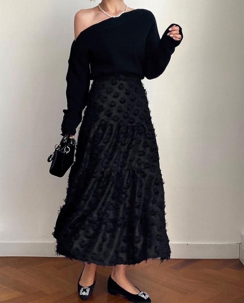 設計師排扣斜肩針織上衣｜設計師款｜斜肩設計｜針織上衣