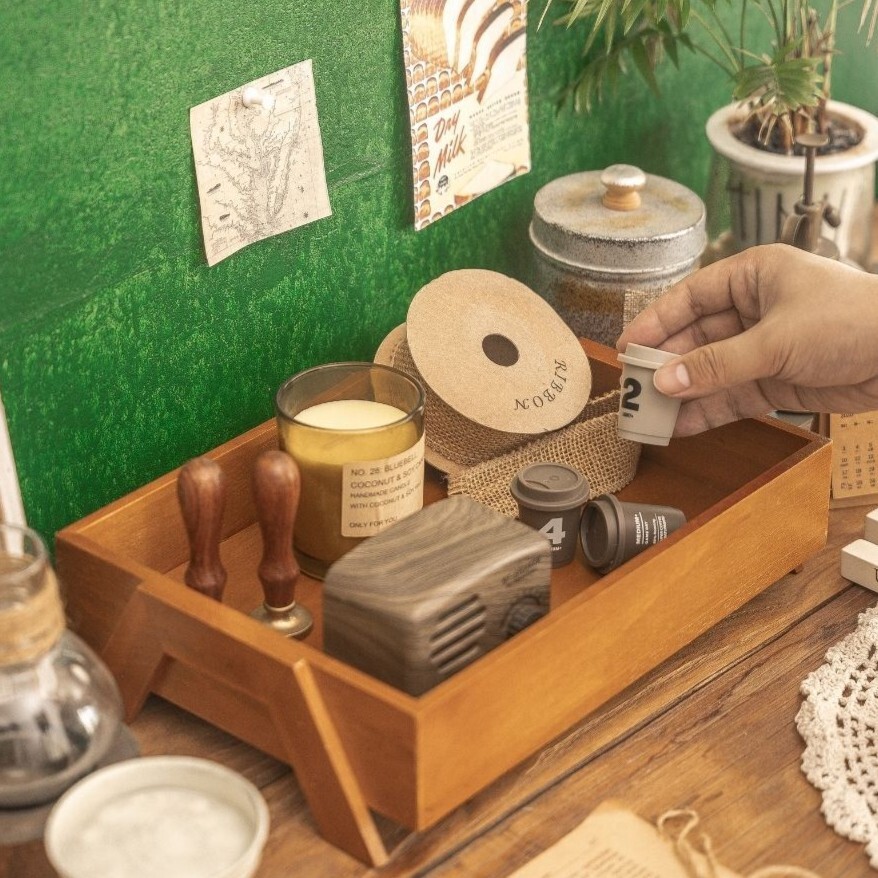 《6250》日式實木V腳收納盒