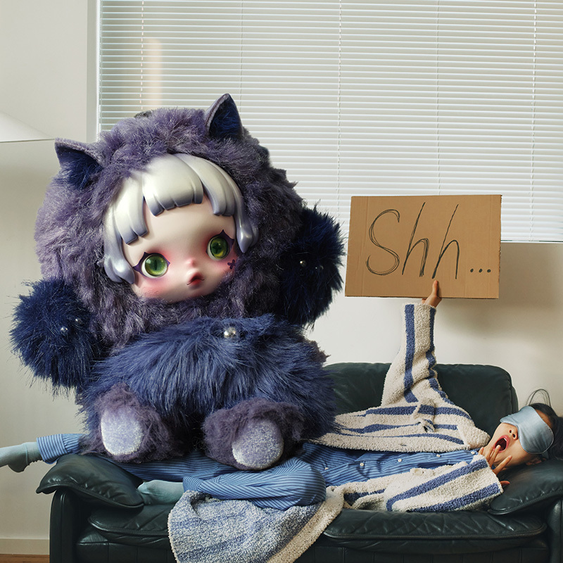 POPMART SKULLPANDA不眠劇場系列毛絨公仔掛件 (H9 PO305)