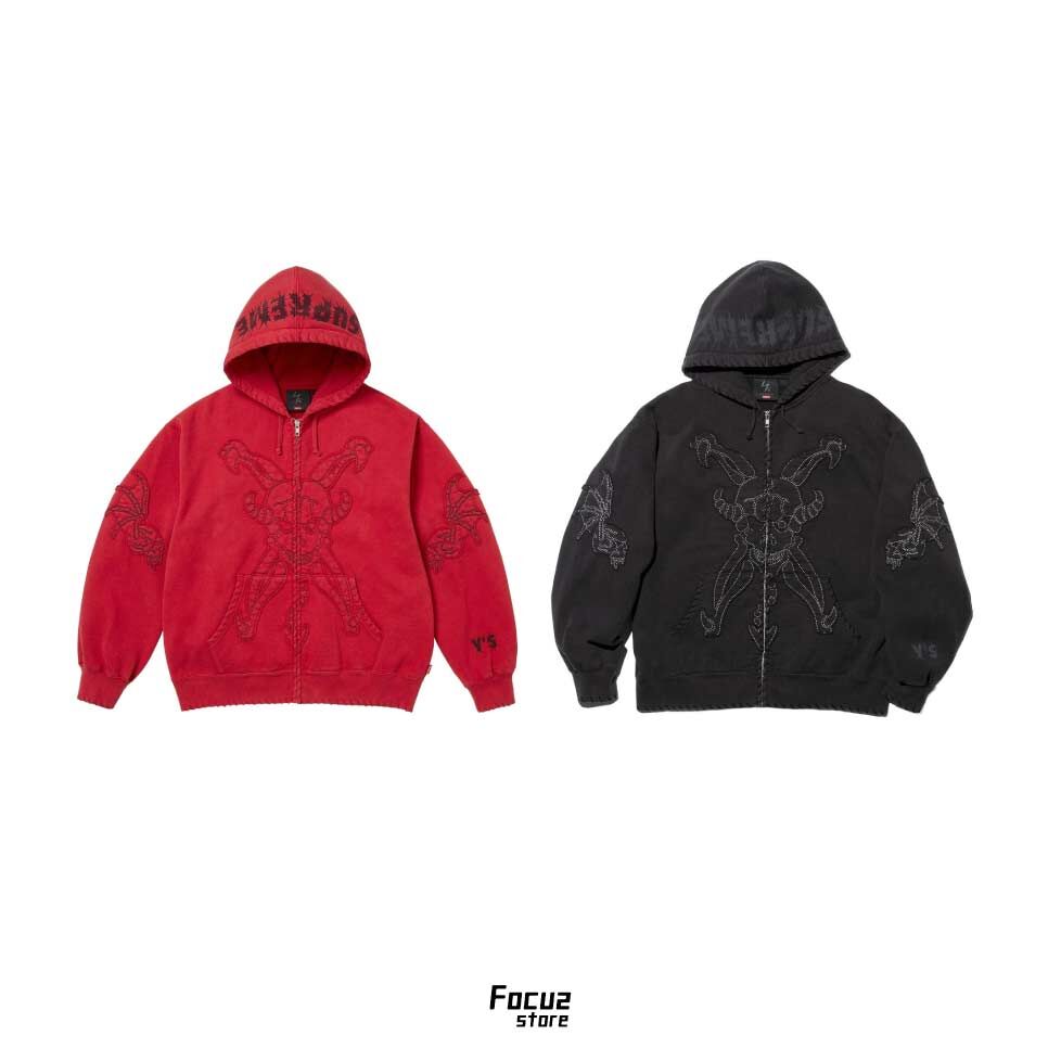 【Focus Store】現貨秒發 Yohji Yamamoto x Supreme FW25 Week3 Zip Up Hooded Sweatshirt 拉鍊外套 兩色