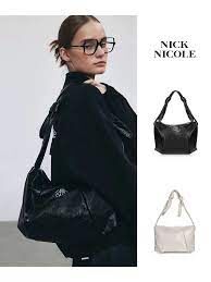 韓國 NICK NICOLE 方形扭結肩背包