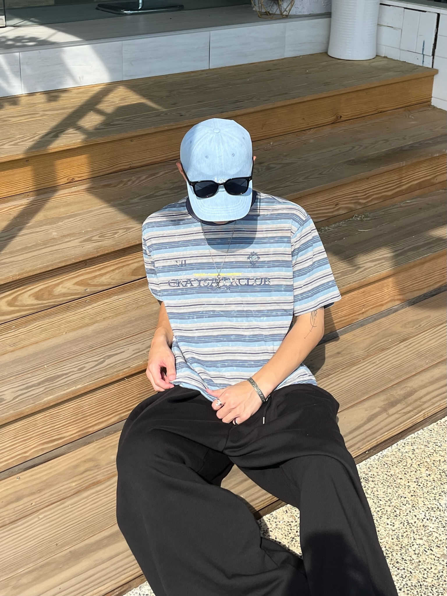 Select By Yourˊs 港風復古條紋Tee (2colors)