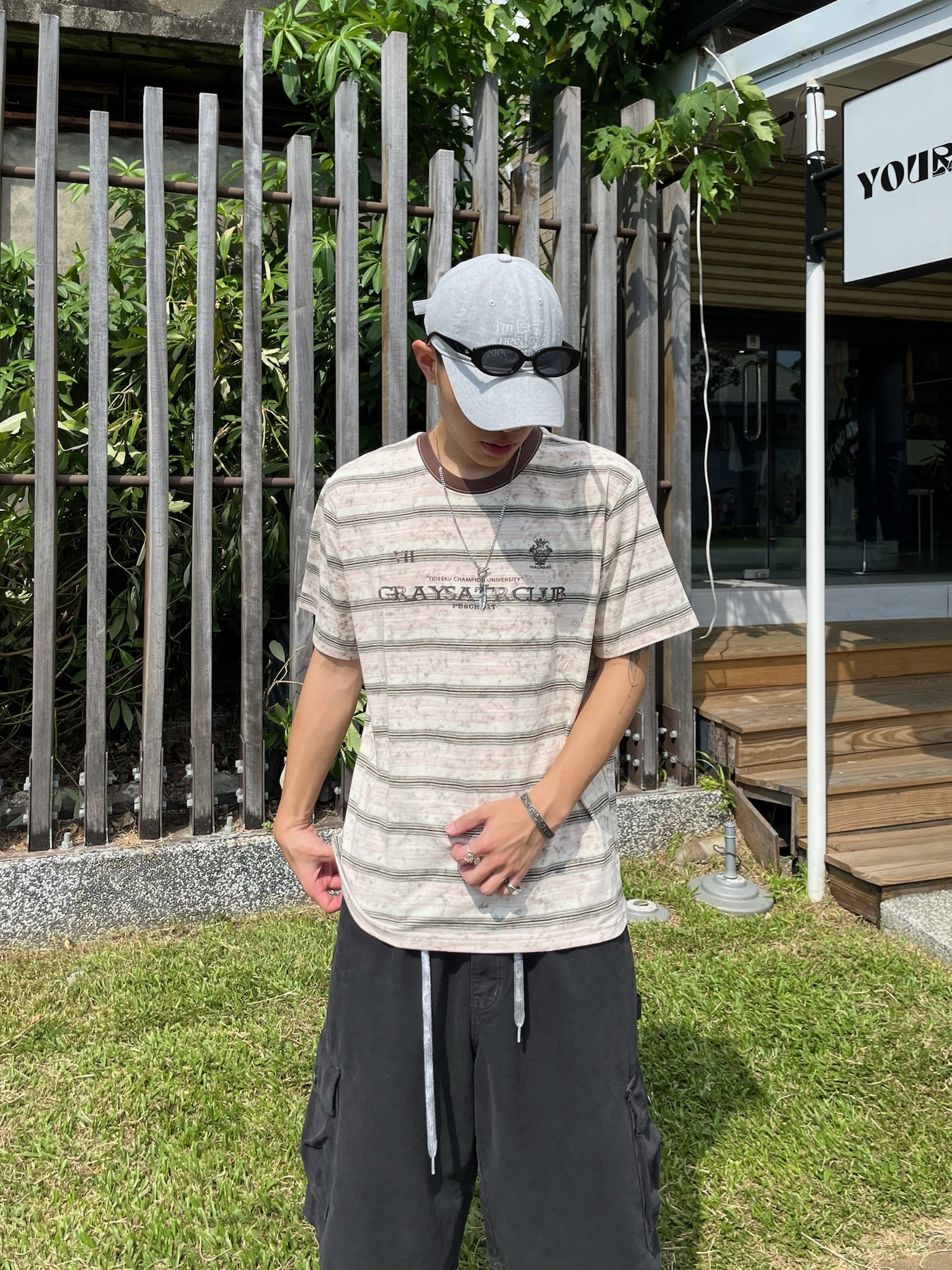 Select By Yourˊs 港風復古條紋Tee (2colors)