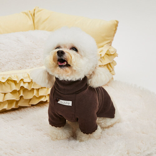 Louisdog 咖啡可可高領衫