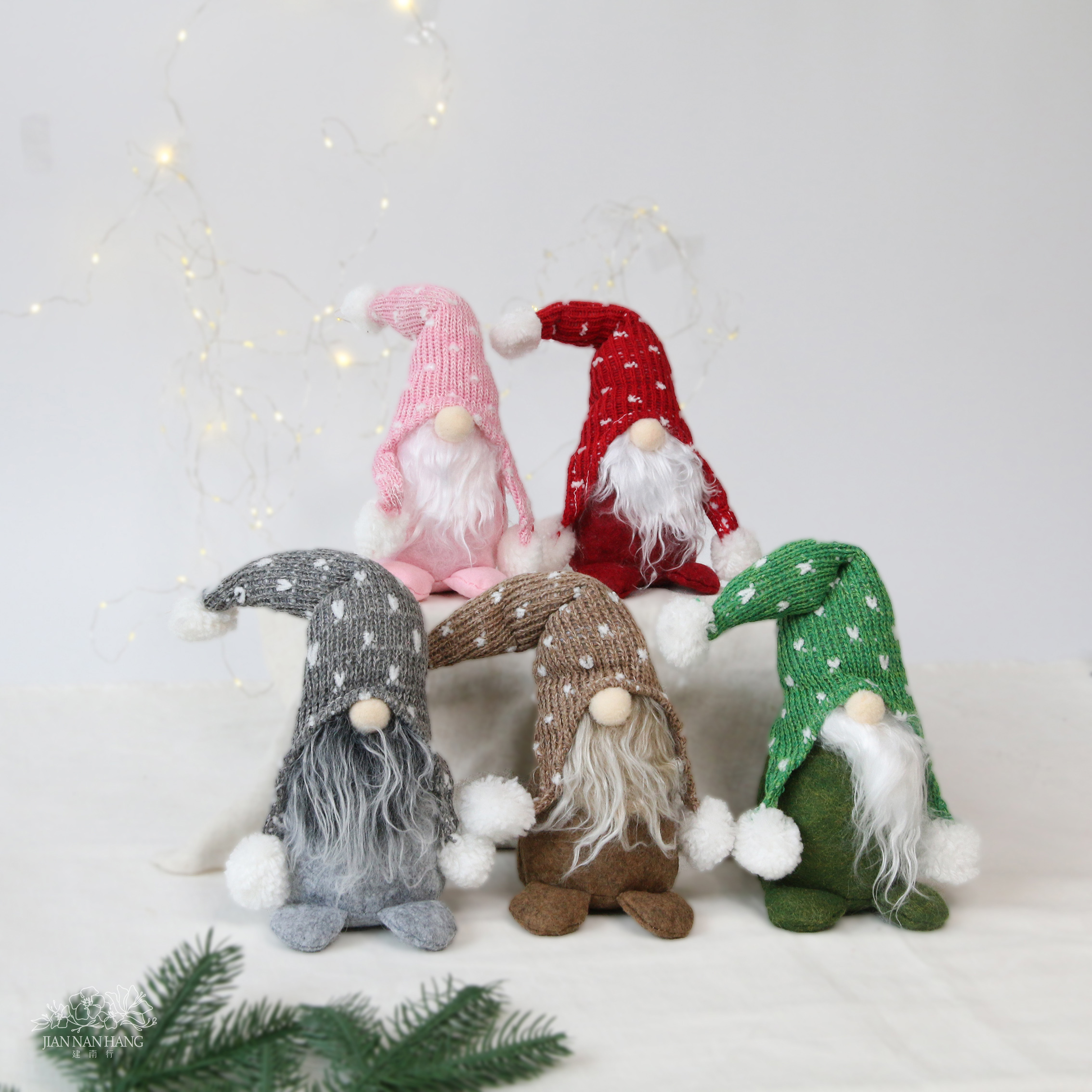 裝飾 白鬍子針織魯道夫娃娃 五色